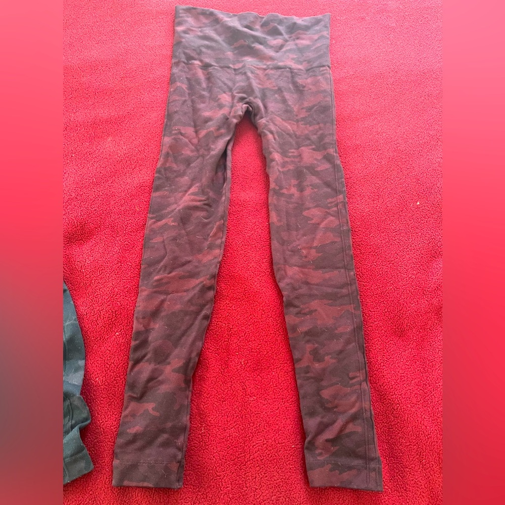 Spanx red camo leggings